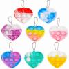 Valentine's Day Cards and Gifts for Kids - 24 Mini Heart Pop Fidget Toys Bulk - Exchange Cards for Classroom School Party Favors - Toddlers Girls Boys Age 3 Year and Up view 3