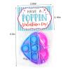 Valentine's Day Cards and Gifts for Kids - 24 Mini Heart Pop Fidget Toys Bulk - Exchange Cards for Classroom School Party Favors - Toddlers Girls Boys Age 3 Year and Up view 4