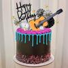 15 PCS Guitar Cake Toppers Music Theme Birthday Cake Decorations for Musical Theme Parties view 3