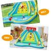 HONEY JOY Inflatable Water Slide, Giant Kids Water Park w/ 2 Long Slides & Climbing Wall, Water Hoses & Cannon, Large Splash Pool, Outdoor Blow Up Waterslides for Backyard(with 750w Blower) view 2