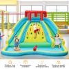 HONEY JOY Inflatable Water Slide, Giant Kids Water Park w/ 2 Long Slides & Climbing Wall, Water Hoses & Cannon, Large Splash Pool, Outdoor Blow Up Waterslides for Backyard(with 750w Blower) view 4