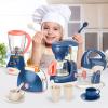 Yalujumb Pretend Play Kitchen Appliances Toy Set with Coffee Maker Machine,Blender, Mixer and Toaster with Realistic Light and Sounds for Kids Ages 4-8 view 2