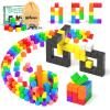 Apluses 54 PCS Magnetic Blocks, Magnetic Building Blocks for Toddlers 3+, Montessori Toys, Magnet Cubes, Preschool STEM Educational Sensory Magnet Toys for Kids Ages 3-5 Year Old Boys and Girls view 1