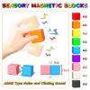 Apluses 54 PCS Magnetic Blocks, Magnetic Building Blocks for Toddlers 3+, Montessori Toys, Magnet Cubes, Preschool STEM Educational Sensory Magnet Toys for Kids Ages 3-5 Year Old Boys and Girls view 2