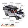 1/24 Diecast Model Car Pullback Vehicle Toy Collection for Land Rover New Defender 110, Kids Gift, with Sound and Light view 3