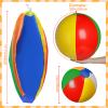 Honoson 30 Pieces 20 Inch Inflatable Beach Balls Large Blow up Pool Game Toys for Summer Swimming Party Supplies (Rainbow) view 3