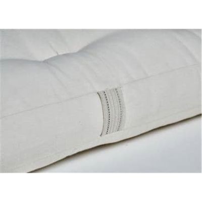100% Organic Cotton Footstool with 3" Natural Latex core in Organic Twill Fabric Case