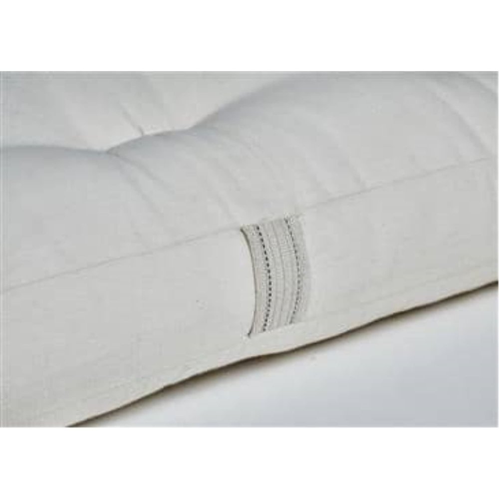100% Organic Cotton Footstool with 3" Natural Latex core in Organic Twill Fabric Case