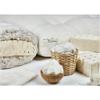 100% Organic Cotton Footstool with 3" Natural Latex core in Organic Twill Fabric Case view 2