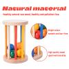 Montessori Toys for Babies 6-12 Months Wooden Rolling Drum Montssori Baby Sensory Toys for Wooden Rattle Spinning Rainbow,Boys and Girls Baby Gifts view 4