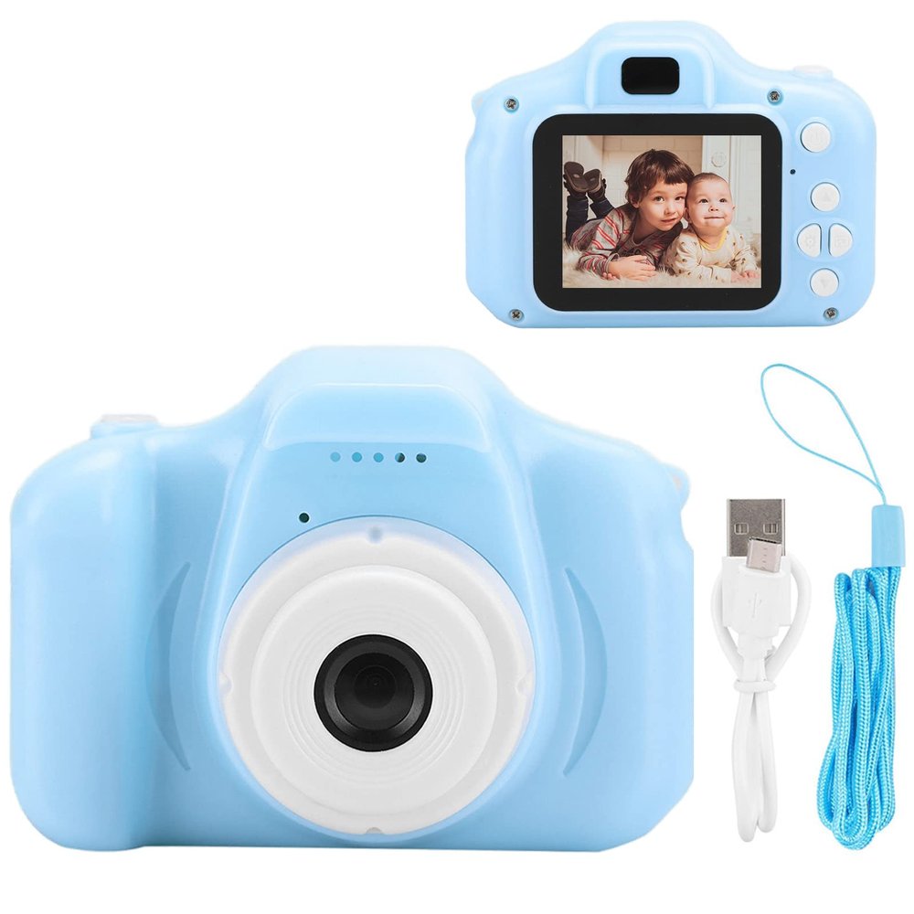 Kids Camera Girls Toys for 3 4 5 6 7 8 Year Old Birthday,2 Inch1080P Toddler Camera Portable Children Digital Video Camera for 3-10 Year Old Girl Boy(Blue)