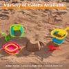 Sloosh 3 PCS Foldable Buckets with 3 Shovels Sand Water Bucket Sandbox Square Party in Summer Foldable Pail Silicone Collapsible Bucket Kids Beach Toys Travel (Yellow/Blue/Green) view 3