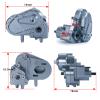 Benedict Harry Metal Aluminum Gearbox Complete Transmission Case with Gear for 1/10 Axial SCX10-AXI03004 Capra RC Car Upgrade Parts view 3