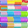 DOPWQAA 100PCS Pop Fidget Bulk Bracelets Toys, Fidget Popper Bracelet Pack, Durable and Adjustable, Multicolor Pop Bracelet Finger Press Bracelet for Kids and Adults Bulk Toys Bulk Fidgets view 1