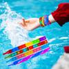 DOPWQAA 100PCS Pop Fidget Bulk Bracelets Toys, Fidget Popper Bracelet Pack, Durable and Adjustable, Multicolor Pop Bracelet Finger Press Bracelet for Kids and Adults Bulk Toys Bulk Fidgets view 2