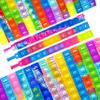 DOPWQAA 100PCS Pop Fidget Bulk Bracelets Toys, Fidget Popper Bracelet Pack, Durable and Adjustable, Multicolor Pop Bracelet Finger Press Bracelet for Kids and Adults Bulk Toys Bulk Fidgets view 3