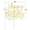 Kaoenla Happy Birthday Cake Topper-handwork Golden happy birthday cake Decor,Birthday/Anniversary cakes Selected decorative view 2