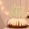 Kaoenla Happy Birthday Cake Topper-handwork Golden happy birthday cake Decor,Birthday/Anniversary cakes Selected decorative view 4