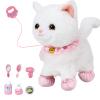 Jimate Interactive Electronic Plush Toy Walking and Barking Robot Cat Plush Cat Remote Control Kitten for Girls (White Cat) view 1