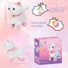 Jimate Interactive Electronic Plush Toy Walking and Barking Robot Cat Plush Cat Remote Control Kitten for Girls (White Cat) view 3