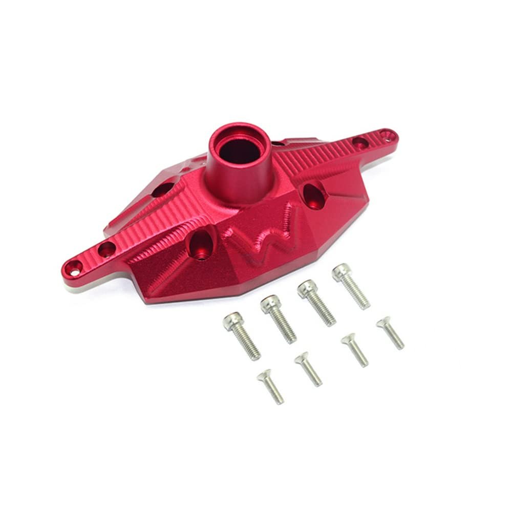 KingVal Replacement Aluminum Alloy Rear Axle Case Gear Box Cover RC Parts Compatible with 1/6 LOSI Super Baja Rey 4WD RTR 9320977 RC Car (Red)