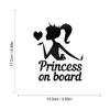 2pcs Princess on Board Sticker for Cars, Vesvory Baby on Board Safety Warning Stickers Baby Girl in Car Bumper Decals for Cars SUV Cute Design Kids in Car Decal (Rainbow Laser Pink) view 2