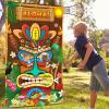 Luau Party Games Hawaiian Tiki Party Toss Games Banner with 3 Bean Bags Totem Decor for Summer Tropical Carnival Supplies view 4