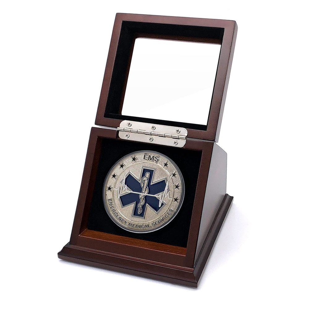 Chez Monett Challenge Coin Display Case 3 Inch 76 - 81 mm Coin Holder