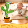 Interactive Baby Toys Dancing Talking Cactus Toy,Funny Gift for Infant 6-18 Months, Singing Musical Record Repeat What You Say Light Up Toy for Toddler 1 2 3 Year Old Boy Girl (Volume Adjustment) view 3