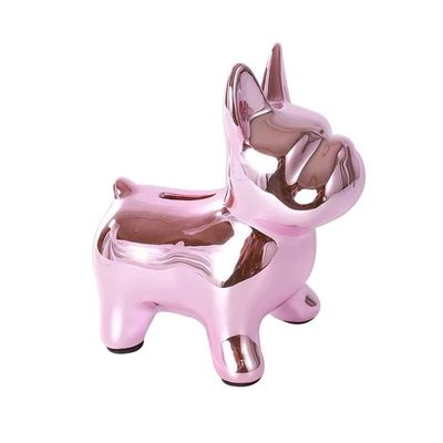 FAVOMOTO Kawaii Puppy Ceramic Piggy Bank Boys and Girls Money Jar Unique Piggy Bank Money Pot Decorative Toy