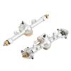 RC Metal Front and Rear Axle, RC Front Rear Axle Assembly for SCX24 1/24 RC Car Upgrade Parts Accessories(Silver) view 2