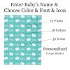 Munific Personalized Pattern and Name Baby Blankets for Girls and Boys - Customized Baby Name Minky Blanket - Personalized Baby Gifts for Newborn Infant or Toddler (30x40) view 2