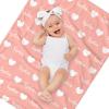 Munific Personalized Pattern and Name Baby Blankets for Girls and Boys - Customized Baby Name Minky Blanket - Personalized Baby Gifts for Newborn Infant or Toddler (30x40) view 3