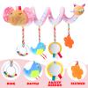 Civaner Newborn Car Seat Toys Stroller Toys for Baby 0-6 Months Infant Activity Spiral Plush Toys Hanging Car Seat Crib Toy for Boy Girls Spiral Hanging Plush Toy Baby Shower Thank You Gift(Delicate) view 3