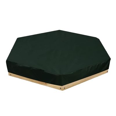 Cozzka Outdoor Hexagon Sand Box Cover Heavy Duty Waterproof Replacement Cover for 91" X 79" x 9" Hexagon Sandbox