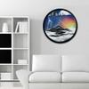 ZXKYZR8 Flowing Sand Painting - 3D Dynamic Moving Sand, Dynamic 3D Natural Landscape Wall Decoration, 360 Dynamic Sand Art,Round Glass Moving Sand Pictures, Moving Sand Art for Office Home view 1