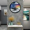 ZXKYZR8 Flowing Sand Painting - 3D Dynamic Moving Sand, Dynamic 3D Natural Landscape Wall Decoration, 360 Dynamic Sand Art,Round Glass Moving Sand Pictures, Moving Sand Art for Office Home view 2