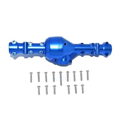 KingVal Replacement Aluminum Alloy Rear Gearbox Gear Box RC Parts Compatible with 1/10 Tamiya CC02 4WD G500 58675 RC Car (Blue)