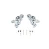 KingVal Replacement Aluminum Alloy Front Knuckle Arms RC Parts Compatible with 1/10 LOSI 4WD Rock Rey Rock RACER-LOS03009 T1/T2 RC Car (Silver) view 1