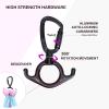 Aerial Silks Hardware or Single Point Yoga Hammock Rigging Aluminum Swivel D Auto Locking Carabiner Rated 25KN Low Ceilings view 2