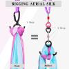 Aerial Silks Hardware or Single Point Yoga Hammock Rigging Aluminum Swivel D Auto Locking Carabiner Rated 25KN Low Ceilings view 4