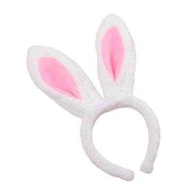 Zerodeko Plush Ear Headband Foldable Bunny Ear Hairband for Boys and Girls and Adults for Halloween Parties Cosplay and Dress-up Events