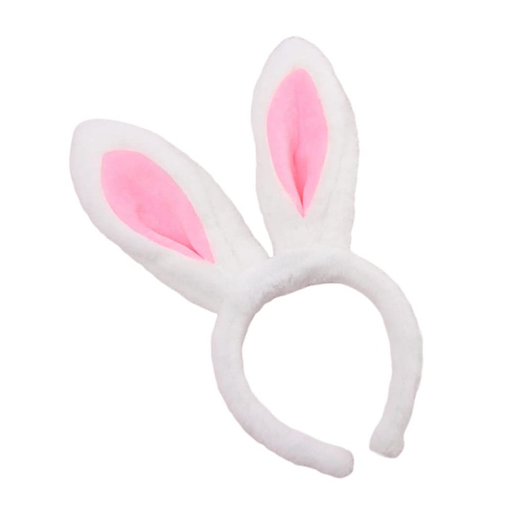 Zerodeko Plush Ear Headband Foldable Bunny Ear Hairband for Boys and Girls and Adults for Halloween Parties Cosplay and Dress-up Events
