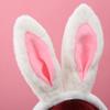 Zerodeko Plush Ear Headband Foldable Bunny Ear Hairband for Boys and Girls and Adults for Halloween Parties Cosplay and Dress-up Events view 3