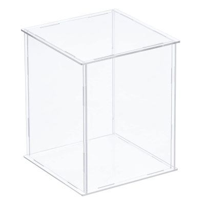 MECCANIXITY Clear Display Case, Acrylic Box Assemble Dustproof Box Showcase, 7.9x7.9x11.8inch for Collectibles, Crafts