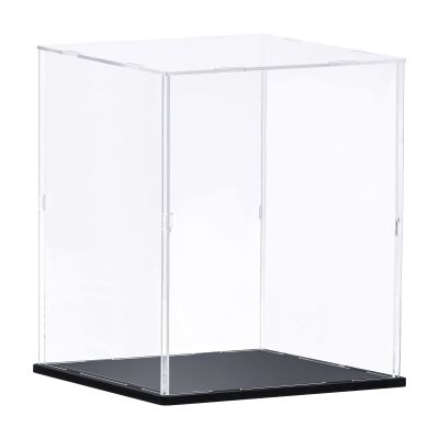 MECCANIXITY Clear Display Case Acrylic Box, Assemble Transparent Box Dustproof Showcase 11.8x11.8x15.7inch for Collectibles, Craft