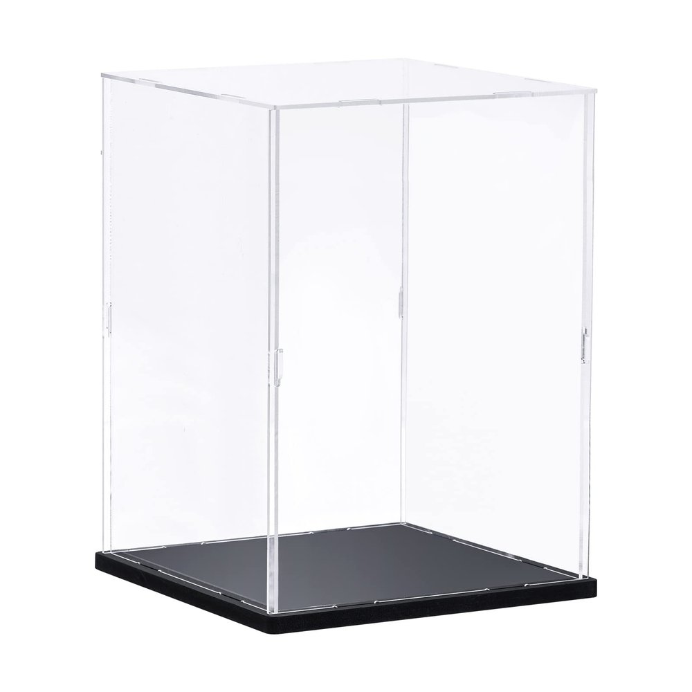 MECCANIXITY Clear Display Case Acrylic Box, Assemble Transparent Box Dustproof Showcase 11.8x11.8x11.8inch for Collectibles, Craft