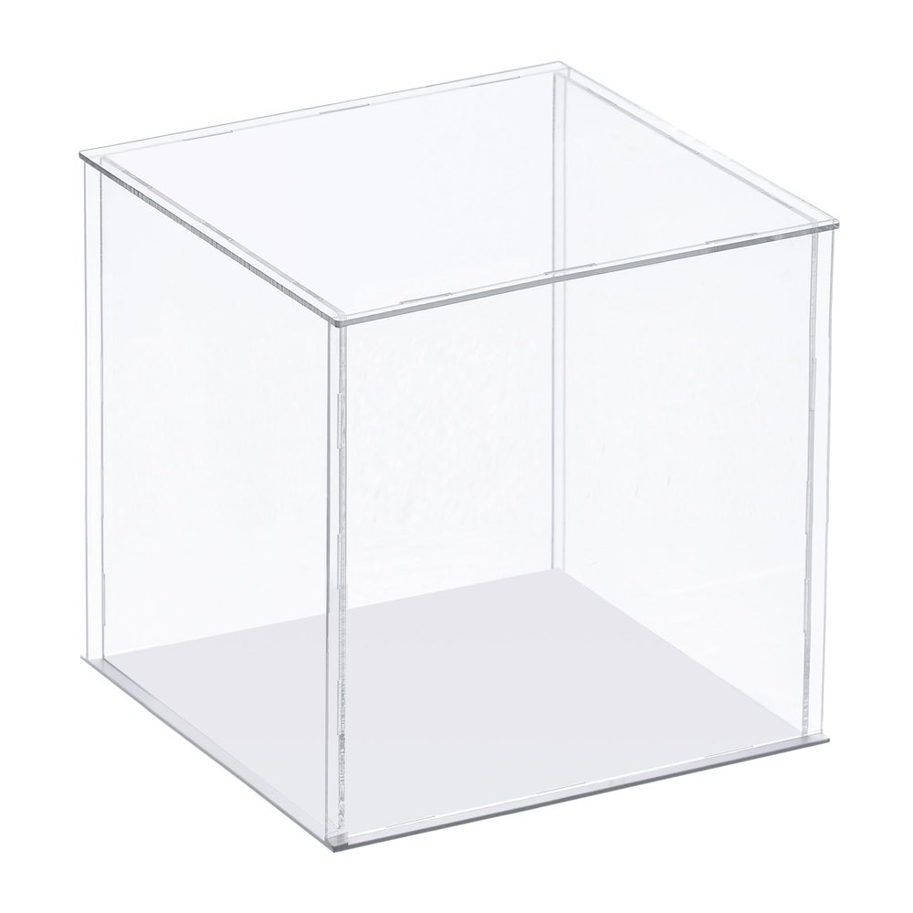 MECCANIXITY Clear Display Case, Acrylic Box Assemble Transparent Dustproof Box Showcase 11.8x11.8x15.7inch for Collectibles, Crafts