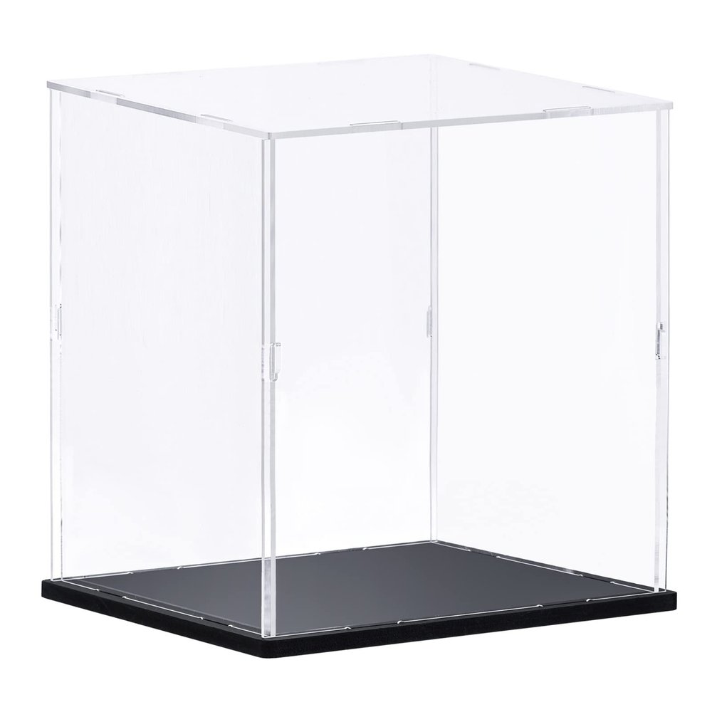 MECCANIXITY Clear Display Case Acrylic Box, Assemble Transparent Box Dustproof Showcase 13.7x11.8x13.7inch for Collectibles, Craft