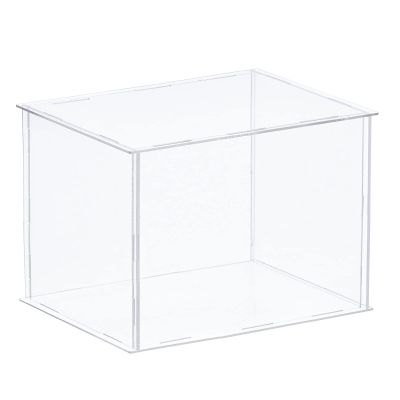 MECCANIXITY Clear Display Case, Acrylic Box Assemble Dustproof Box Showcase, 11.8x9.8x9.8inch for Collectibles, Crafts